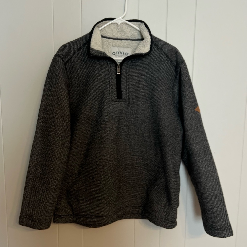 Orvis Classic Collection Men’s‎ Sherpa Lined Quarter Zip Pullover Size M
